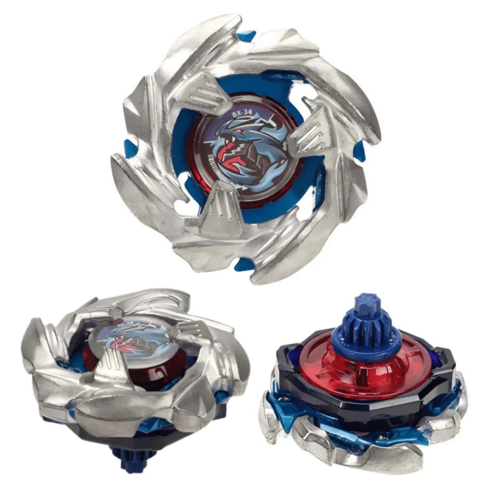 Spin Top Gyro Toy - BX-34 ซิลเวอร์ บลู โคบอลต์ ดรากูน ชิโนบุ
