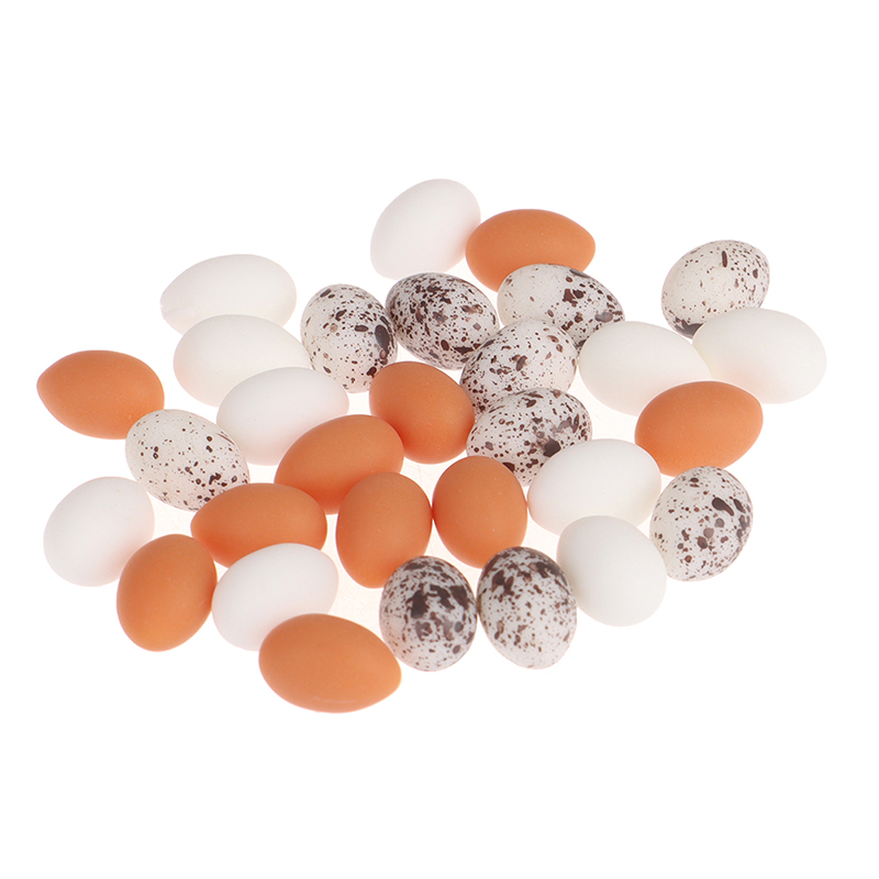 Kids Toys Play Egg - 10ชิ้นบ้านตุ๊กตาจำลองขนาดเล็กไข่จำลองอาหารอุปกรณ์ครัวสำหรับแต่งบ้านตุ๊กตาเด็กเล่นสมมติ