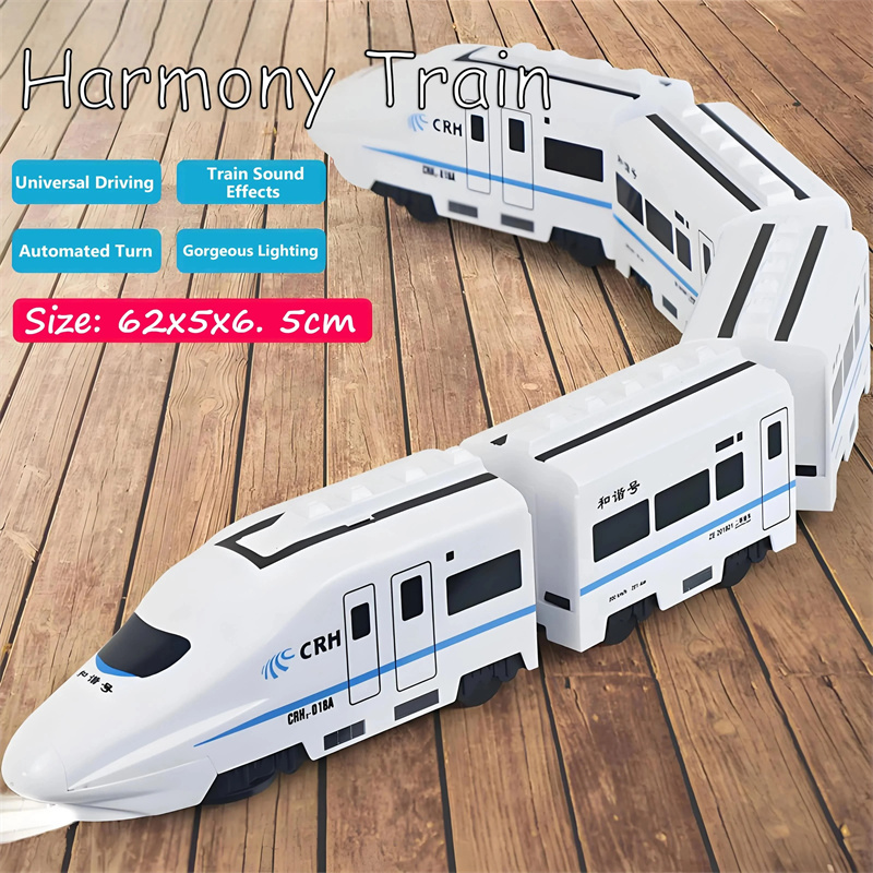 Kids Toys Electric - รถไฟของเล่นไฟฟ้ารถไฟกระสุนแบตเตอรี่ดำเนินการแอ็คชั่นหัวรถจักรรถความเร็วสูงพร้อมเสียงรถไฟของขวัญสำหรับเด็ก