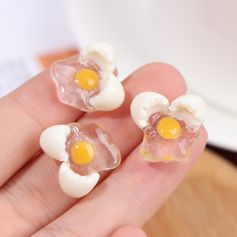 Kids Toys Play Egg - 5ชิ้น1:12ตุ๊กตาขนาดเล็กไข่แตกโมเดลอุปกรณ์ทำครัว DIY สำหรับเด็กแต่งบ้านตุ๊กตาของเล่นจำลอง