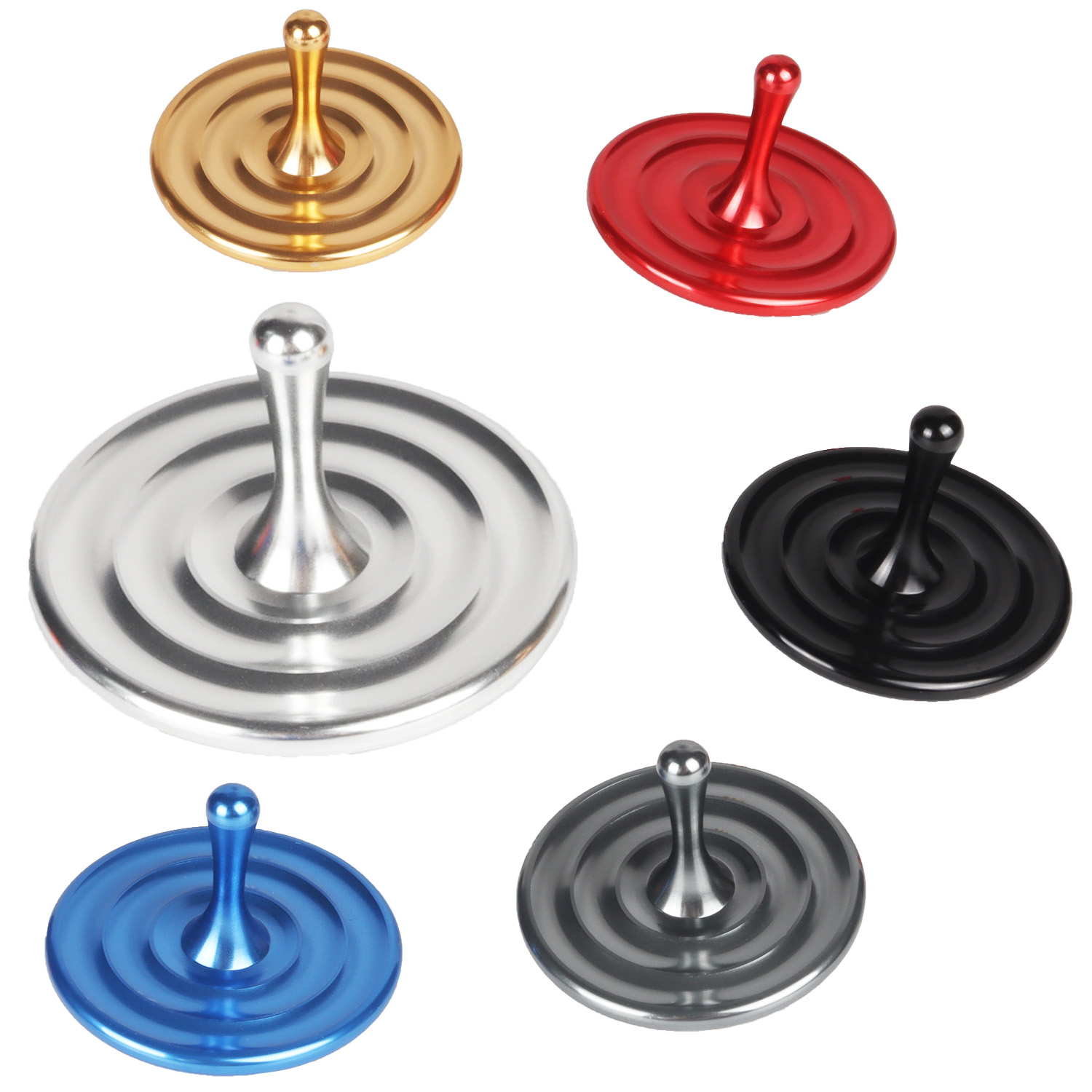 Spin Top Gyro Toy - โลหะ Spinning Tops Gyro โลหะผสมเงิน Novelty