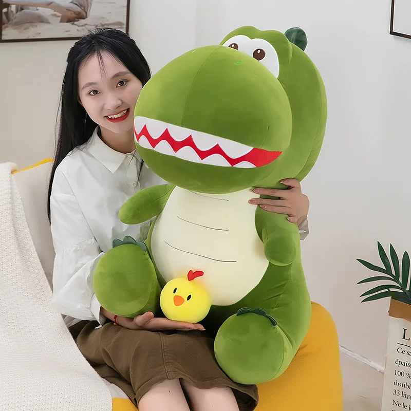Kids Quirky Toys - ตุ๊กตาไก่ไดโนเสาร์น่ารัก ของเล่นตุ๊กตาสัตว์น่ารักแปลกตา ของขวัญสำหรับเด็กผู้หญิง หมอนหนุนนอนนุ่ม ของตกแต่งห้อง ของเล่นสำหรับเด็ก
