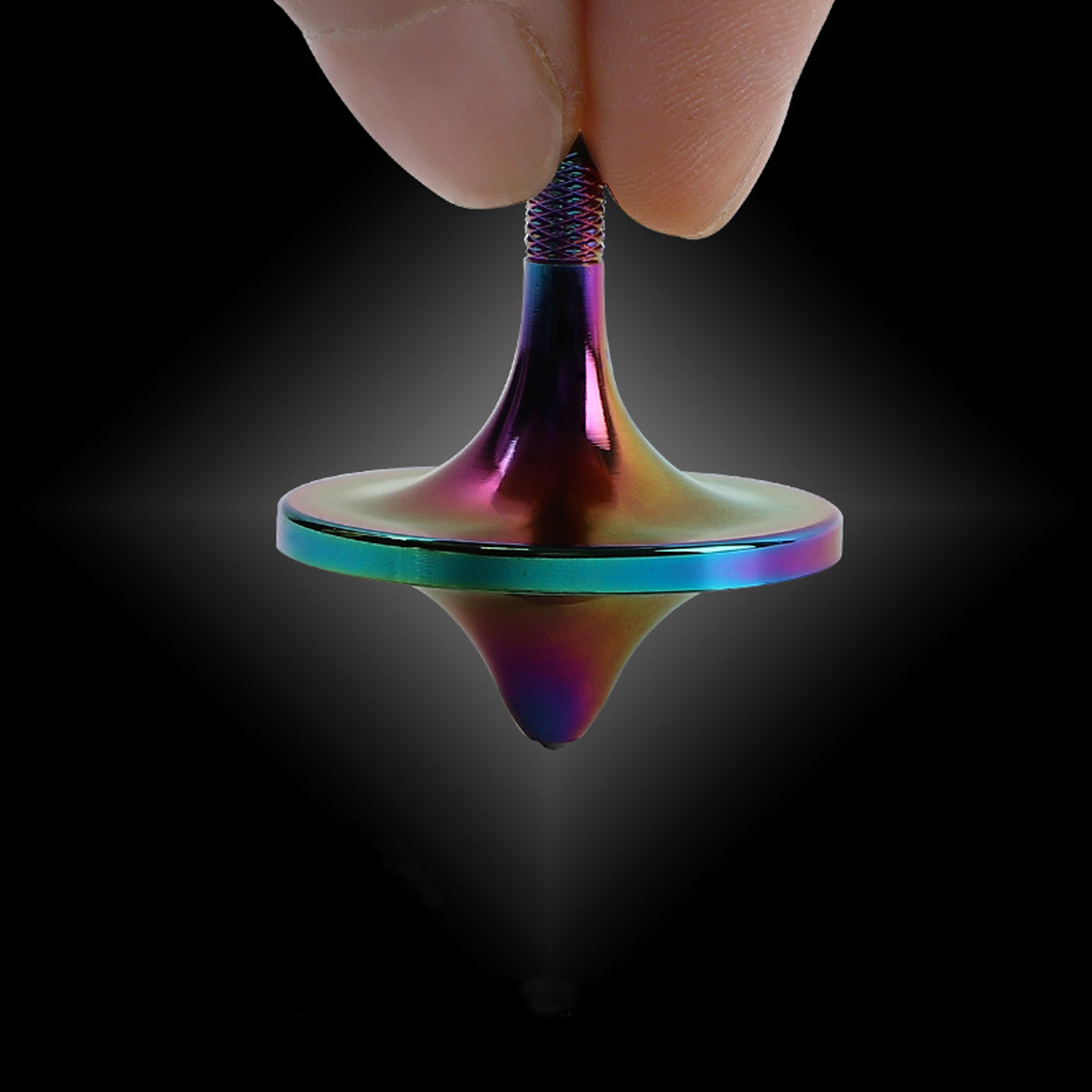Spin Top Gyro Toy - Spinning Tops โลหะ Gyro เงิน Spin