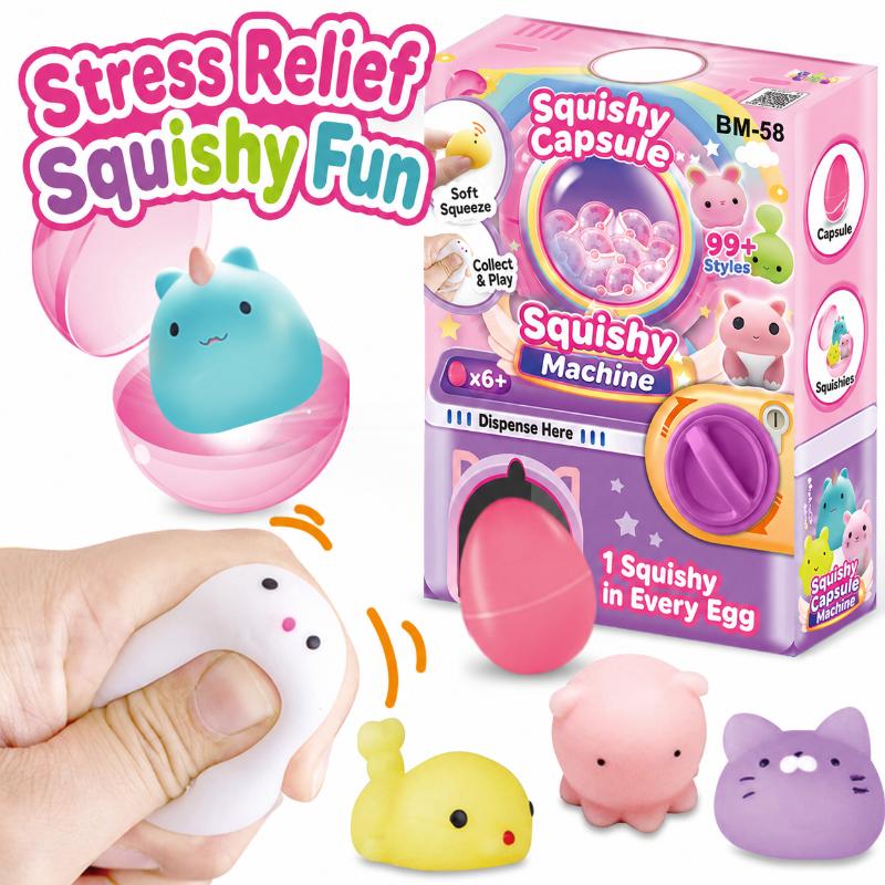 Kids Toys Play Egg - เครื่องไข่เซอร์ไพรส์แบบหมุนพร้อมกล่องกระดาษสำหรับเด็ก ของขวัญชิ้นเล็กสุดฮิต ของเล่นคลายเครียดสุดสนุกสำหรับเด็กชายและเด็กหญิง