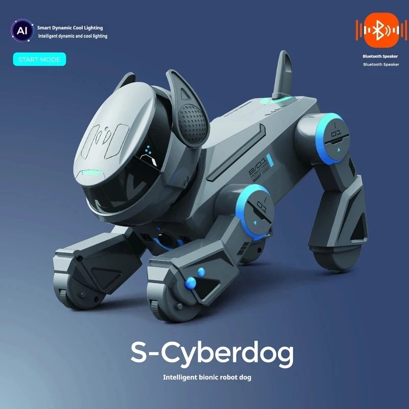 Kids Toys Dog - หุ่นยนต์สุนัขอัจฉริยะ AI ควบคุมด้วยท่าทางและสัมผัส พร้อมลำโพงบลูทูธ ควบคุมเพลงได้ ไฟส่องสว่างสุดเท่