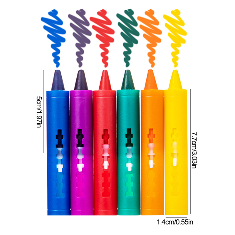 6 สีล้างทําความสะอาดได้ Bath C - Kids Toys Drawing Easy บทวิจารณ์และราคา