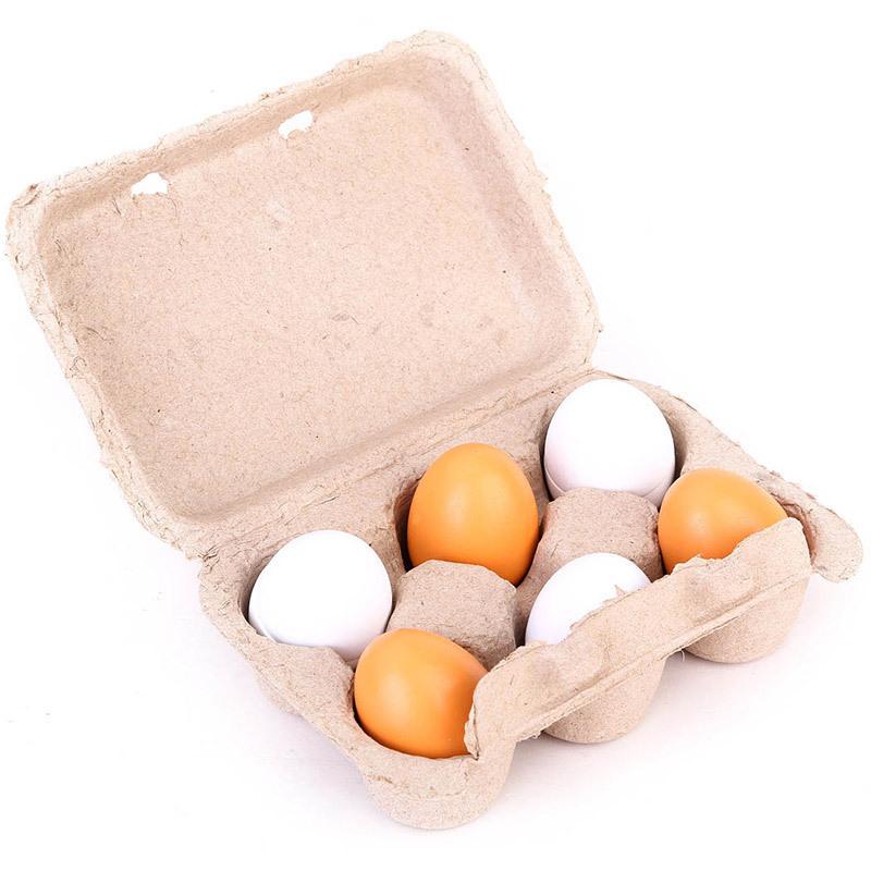 6 ชิ้นครัวไม้ไข่ประดิษฐ์ชุด DI - Kids Toys Play Egg บทวิจารณ์และราคา