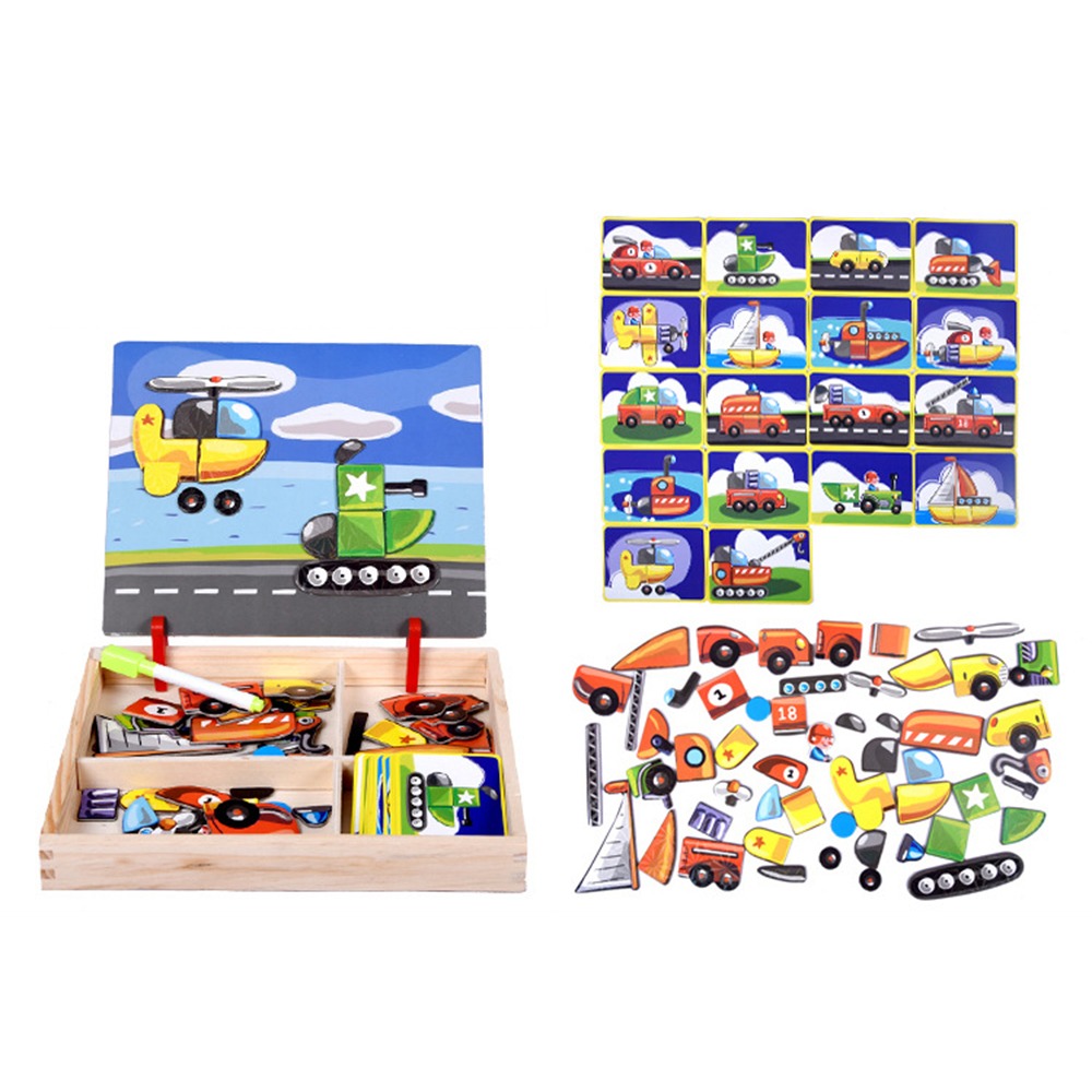 ปริศนาแม่เหล็ก 3 มิติ ทำจากไม้ - Kids Toys Drawing Easy บทวิจารณ์และราคา