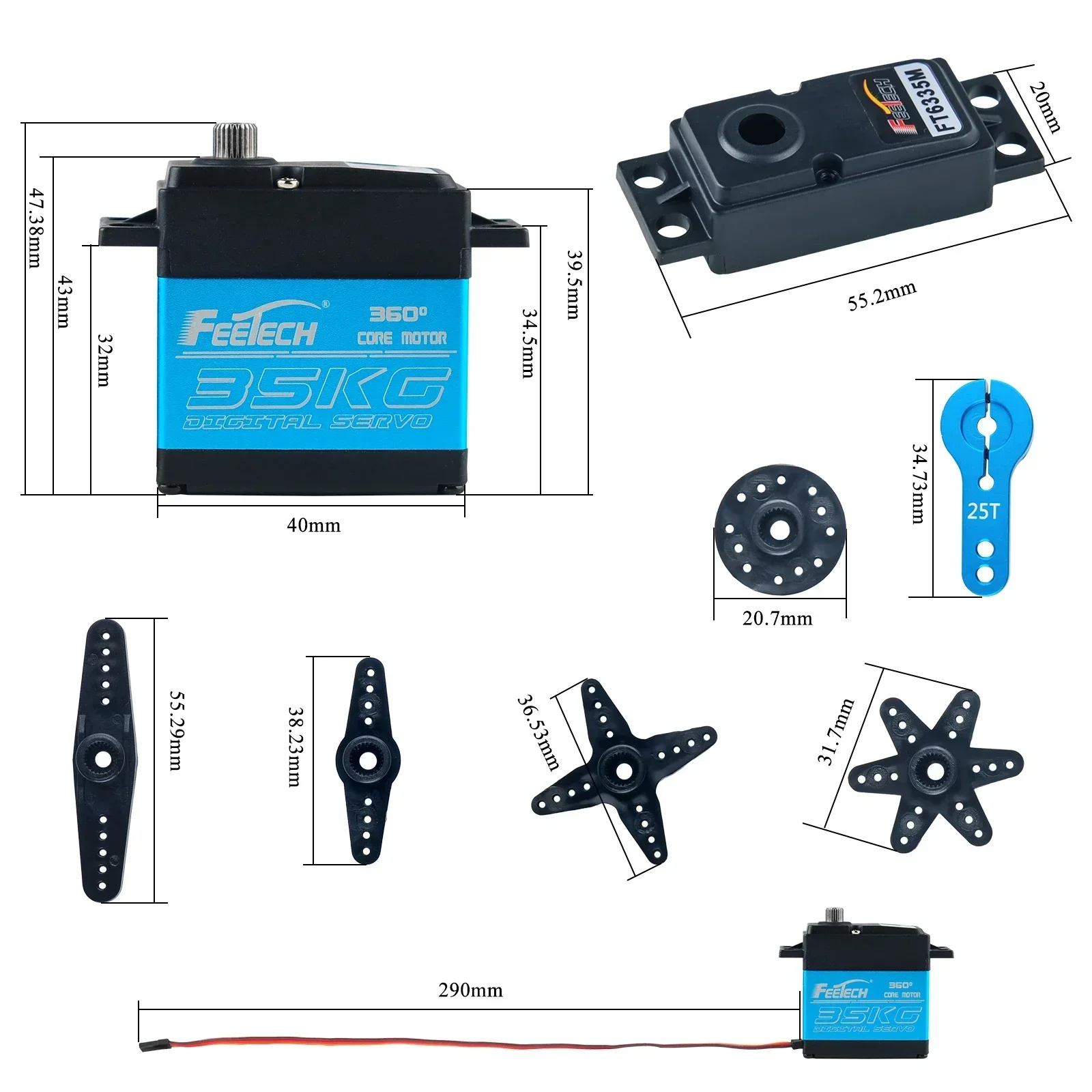 Feetech FT6335M ดิจิตอล RC เซอ - Kids Toys Remote Car บทวิจารณ์และราคา