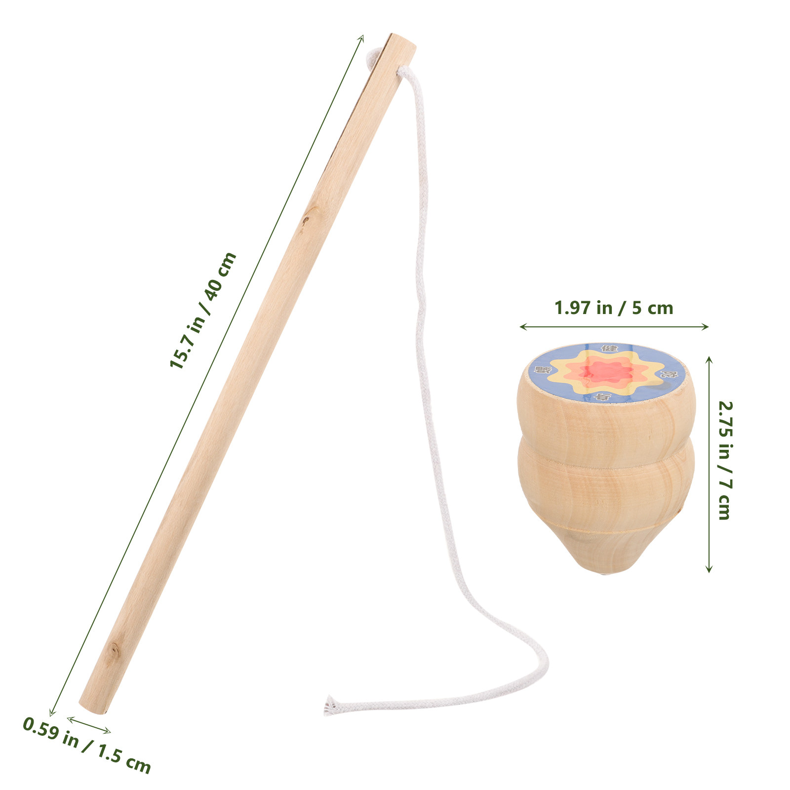 ชุดของเล่นไม้หมุนแบบจีนโบราณ 1 - Spin Top Gyro Toy บทวิจารณ์และราคา