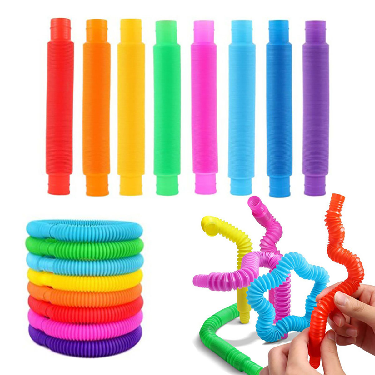 10-30PCS สีสัน Telescopic หลอด - Kids Toys Youtube บทวิจารณ์และราคา